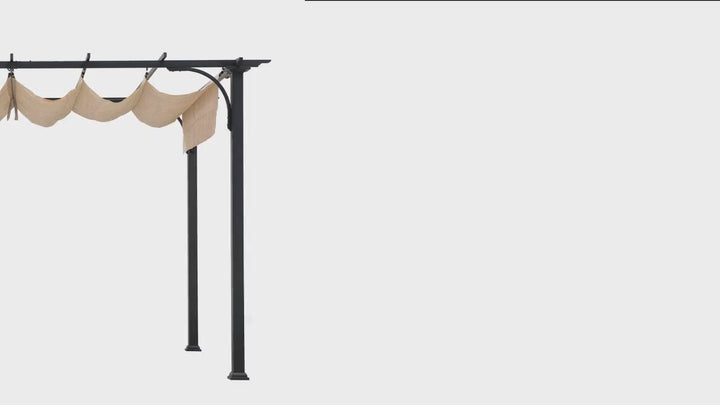 Showcase video of the GIONA Steel Pergola - 277cm x 363cm