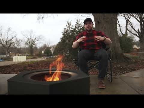 Steel Smokeless Fire Pit - 66x57x38cm