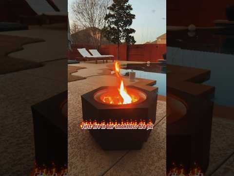 Steel Smokeless Fire Pit - 66x57x38cm