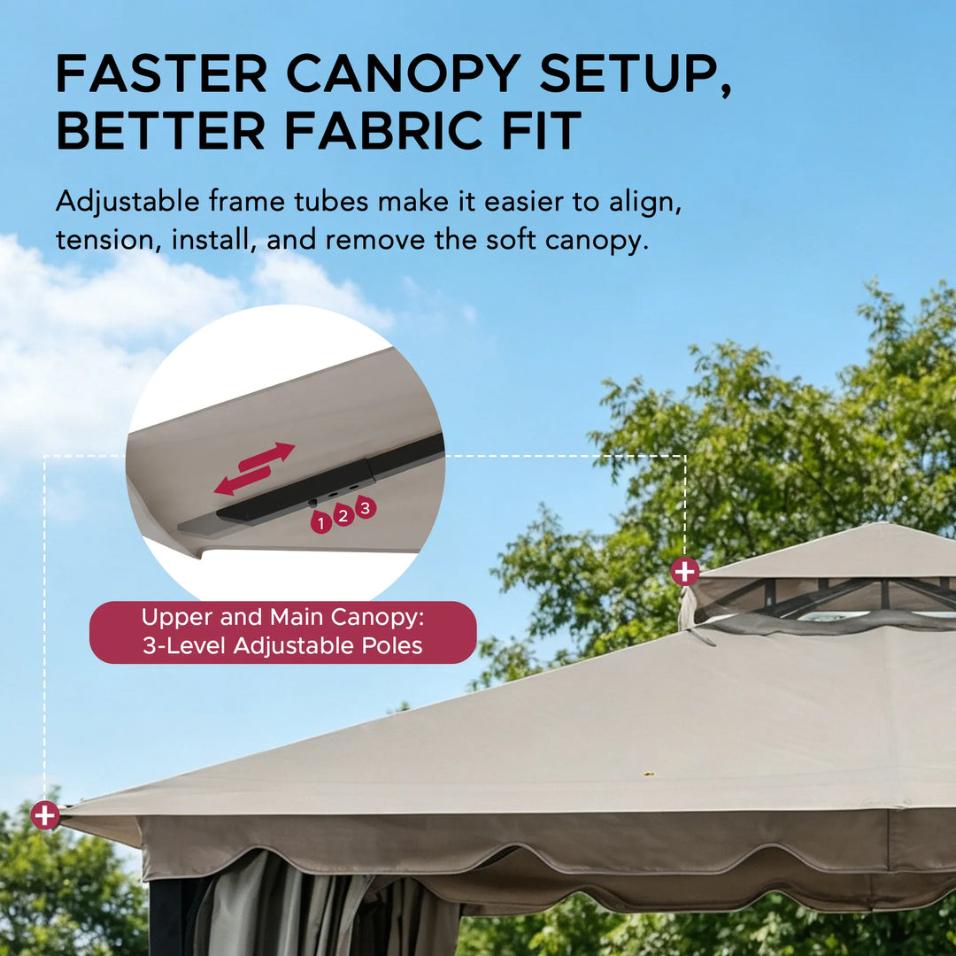 STOJ Fabric Gazebo - 336cm x 396cm