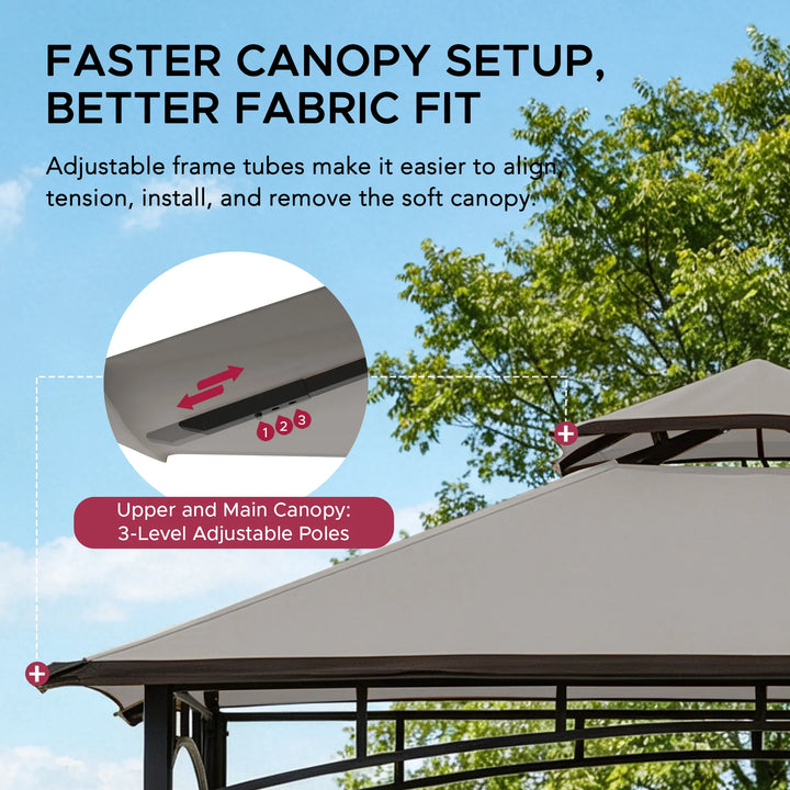 Steel Grill Gazebo LINAS - 152cm x 244cm