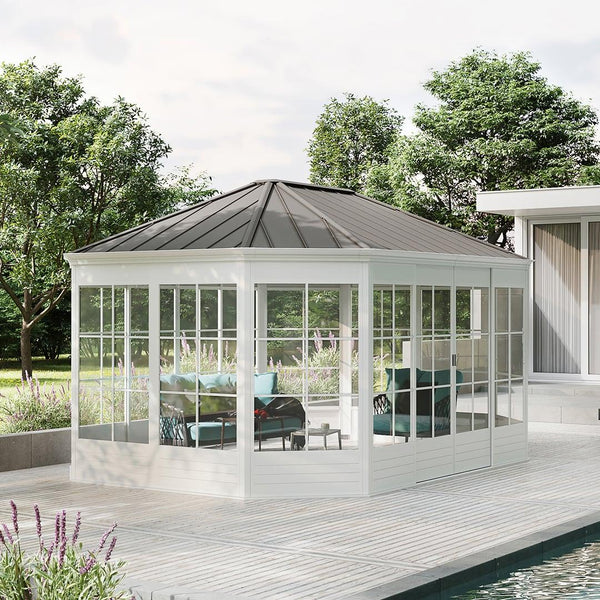 Gazebo BIRKETT - 488cm x 366cm - Sunjoy Gartenmöbel