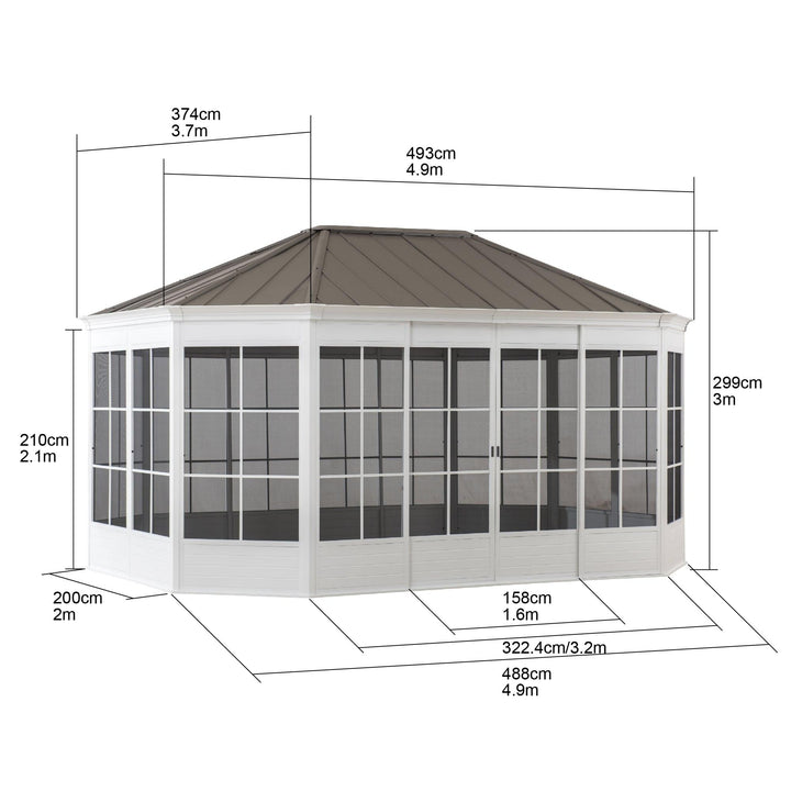 Gazebo BIRKETT - 488cm x 366cm - Sunjoy Gartenmöbel