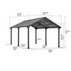 Carport EIGER - 610cm x 367cm - Sunjoy Gartenmöbel