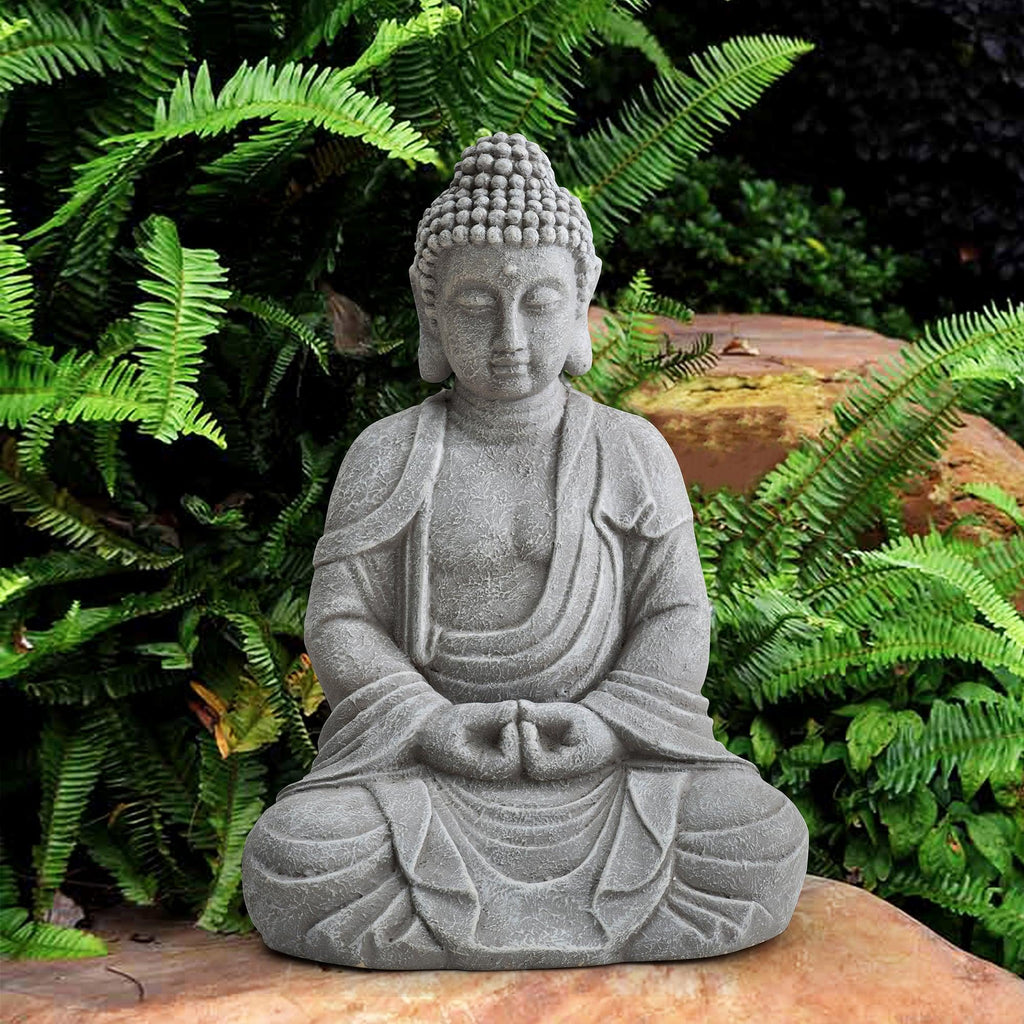 Gartenfigur Buddha aus Ton, sitzend - sunjoyonline.eu
