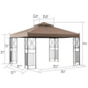 Gazebo ANETO - 300cm x 360cm - Sunjoy Gartenmöbel