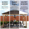 Gazebo BRURI - 395cm x 335cm - Sunjoy Gartenmöbel