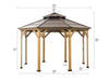 Gazebo EGGI - 395cm x 395cm - Sunjoy Gartenmöbel