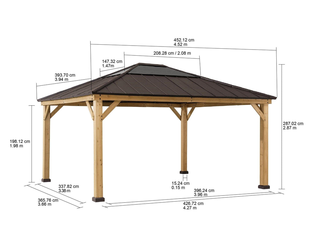 Gazebo ERNIR - 393cm x 452cm - sunjoyonline.eu