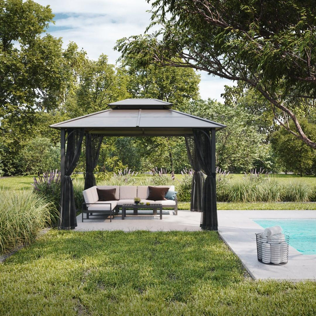 Gazebo KALDI - 366cm x 307cm - Sunjoy Gartenmöbel