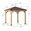 Gazebo RAPI - 273cm x 273cm - Sunjoy Gartenmöbel