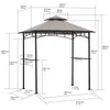 Grill Gazebo LINAS - 244cm x 152cm - Sunjoy Gartenmöbel