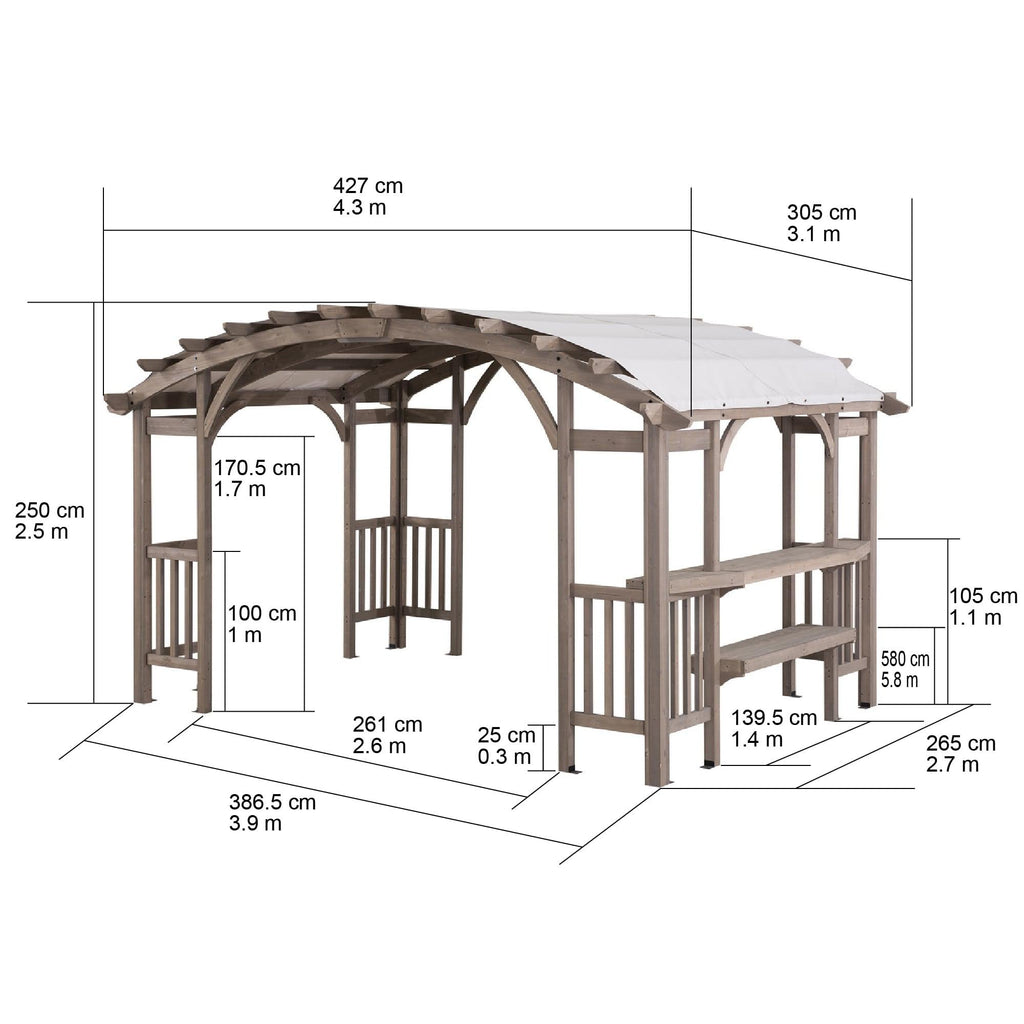 Pergola DAJTI - 427cm x 305cm - Sunjoy Gartenmöbel