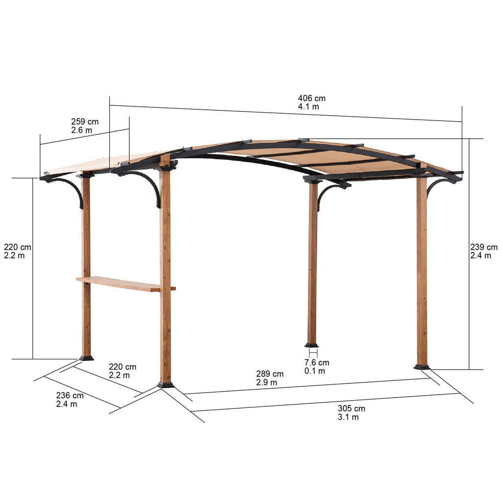 Pergola SKUTA - 406cm x 259cm - Sunjoy Gartenmöbel