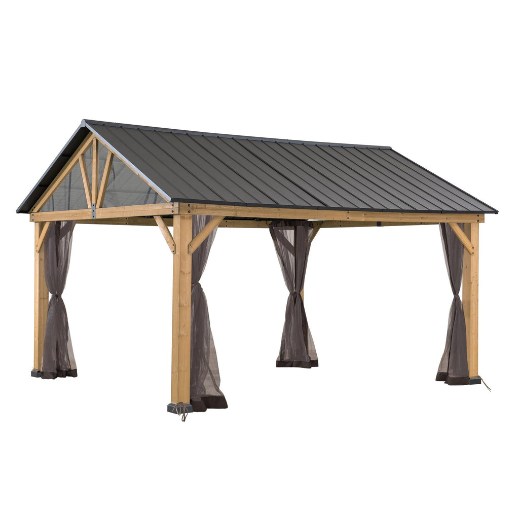 Zedernholz Gazebo Netz für 335cm x 399cm - Sunjoy Gartenmöbel