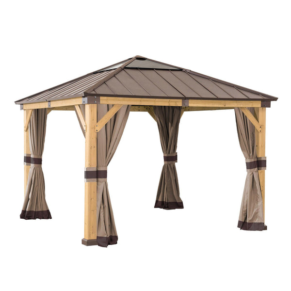 Zedernholz Gazebo Vorhang für 273cm x 273cm - Sunjoy Gartenmöbel