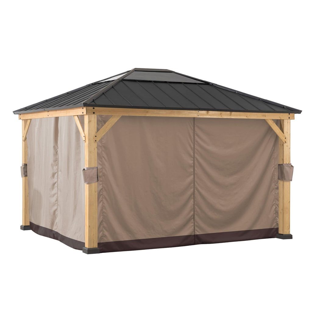 Zedernholz Gazebo Vorhang für 335cm x 393cm - Sunjoy Gartenmöbel