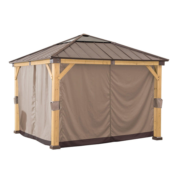 Zedernholz Gazebo Vorhang für 336cm x 336cm - Sunjoy Gartenmöbel